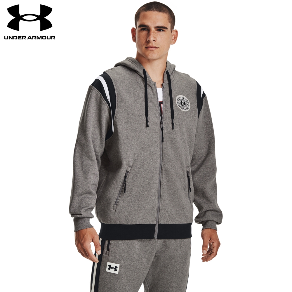 【UNDER ARMOUR】UA 男 RIVAL FLEECE連帽外套_1366303-067