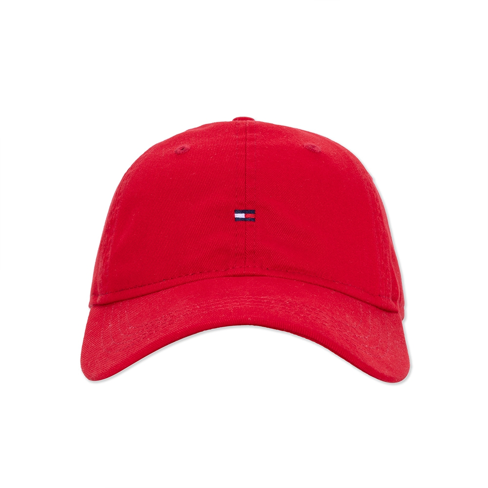 TOMMY 經典刺繡Logo鴨舌帽-紅色
