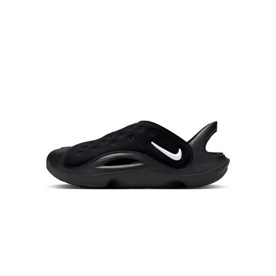 Nike Aqus Swoosh PS 中童 全黑 輕量 運動 休閒 輕便 涼鞋 FN0876-002