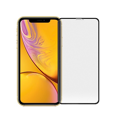 【SHOWHAN】iPhone XR 3D電競級霧面滿版滿膠鋼化玻璃貼/黑色