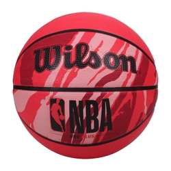 WILSON NBA DRV系列PLUS 橡膠籃球#7-訓練 室外 戶外 7號球 WTB9203XB07 紅黑