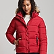 SUPERDRY 女裝 長袖 保暖外套 短版 Hooded Mid Layer 紅 product thumbnail 1