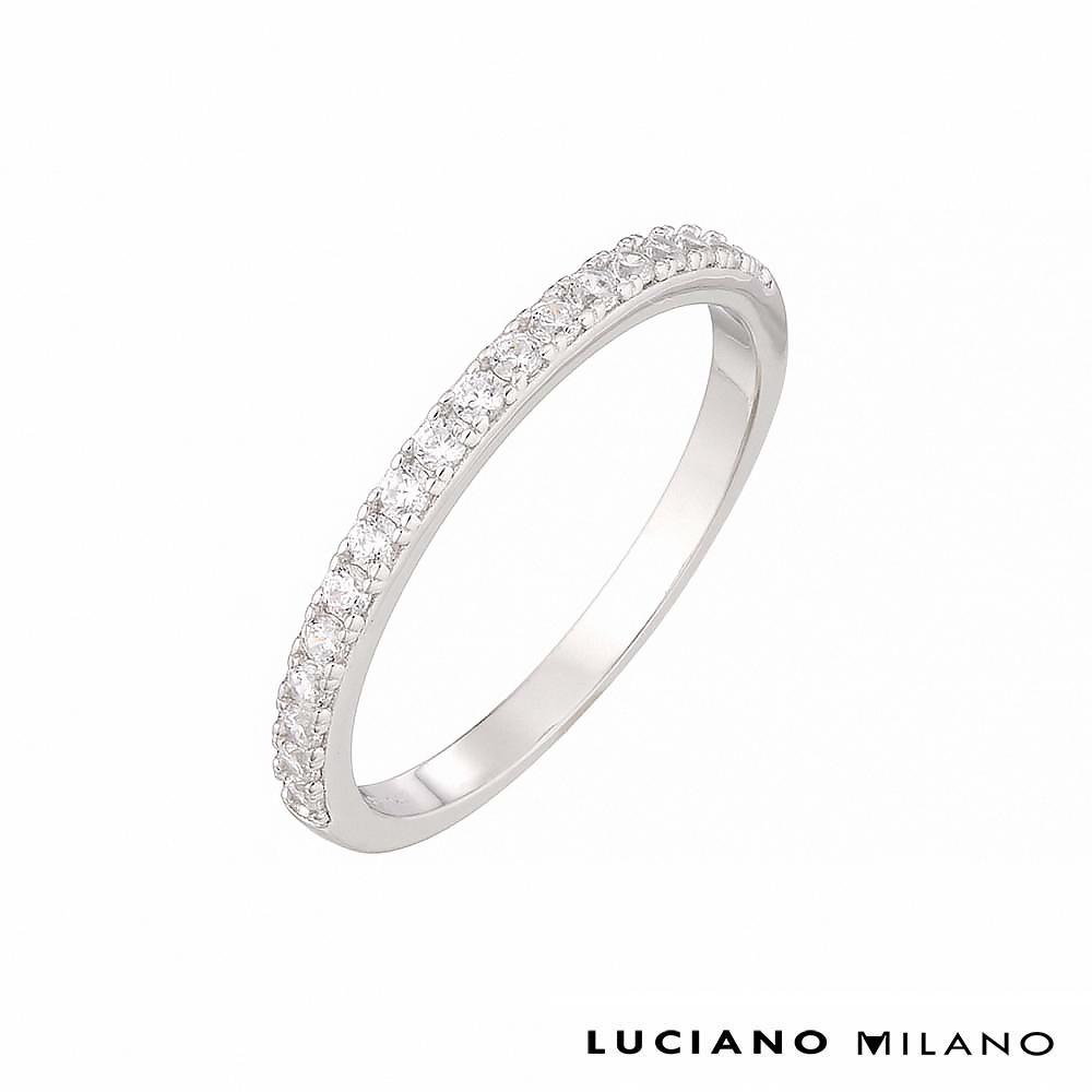 LUCIANO MILANO 簡易調和-白 純銀戒指