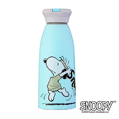 史努比SNOOPY 清漾便攜提手玻璃杯350ml(快)