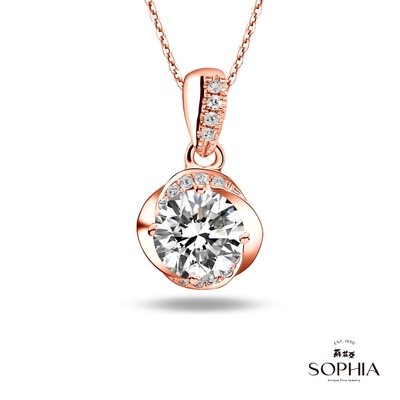 SOPHIA 蘇菲亞珠寶 - 幸福相擁30分 F/VVS1 18K玫瑰金 鑽石項墜