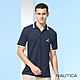 Nautica 男裝吸濕排汗旗語圖騰短袖POLO衫-深藍 product thumbnail 1