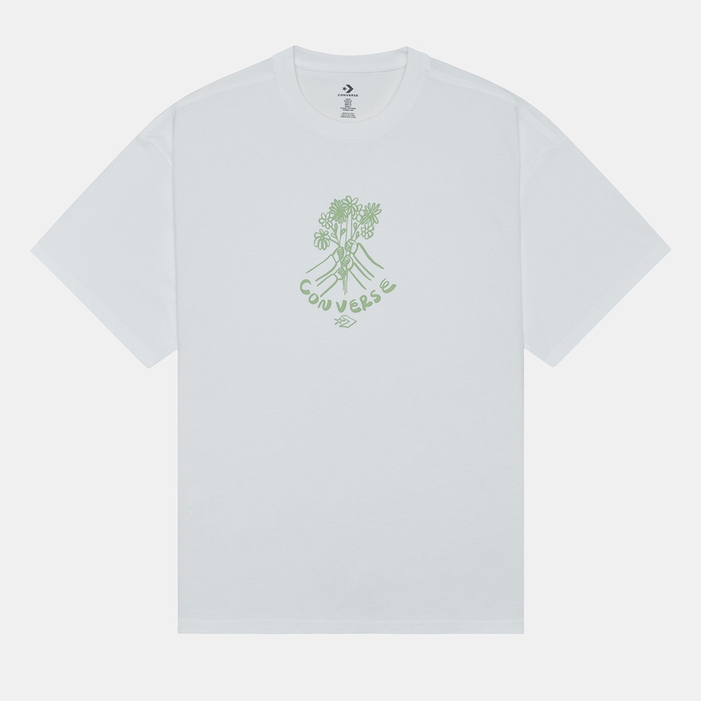 CONVERSE FLOWER FRIENDS TEE 短袖上衣 男 花卉系列 白色_10024757-A02