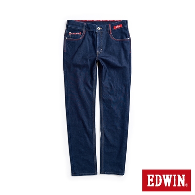 EDWIN 東京紅360°迦績彈力機能小直筒牛仔褲-男-原藍色