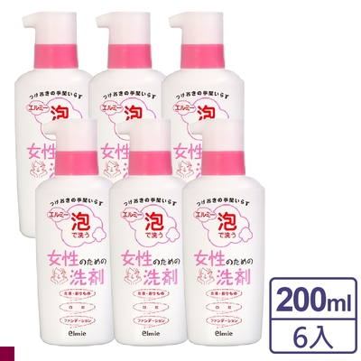 日本elmie女性專用去血污漬泡沫式洗劑200mlX6罐