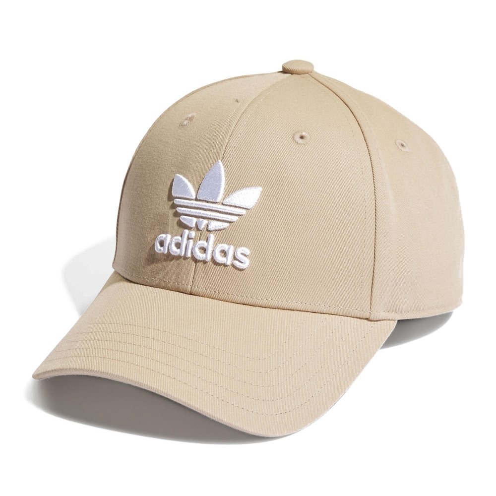 adidas 棒球帽 Logo 老帽 男女款 帽子 刺繡 卡其 奶茶色 白 三葉草 愛迪達 HL9326