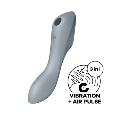 德國Satisfyer Curvy Trinity 3 陰蒂吸吮+震動按摩棒 (灰)