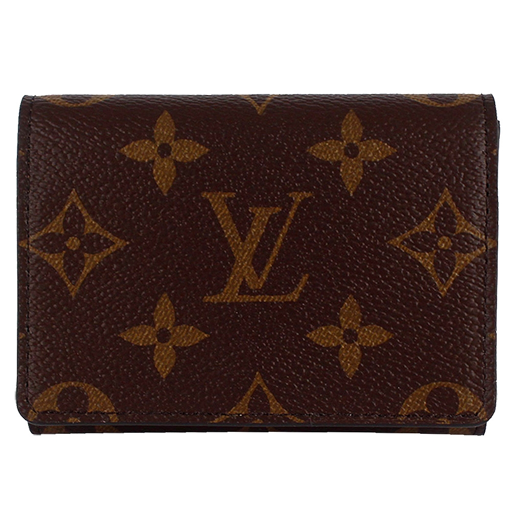 LV M63801 Monogram 經典LV花紋押扣名片夾, LV路易威登