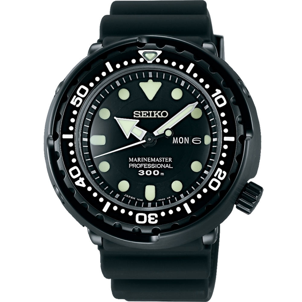 SEIKO PROSPEX 鮪魚罐頭專業運動潛水錶(SBBN035J)7C46-0AG0D黑/48mm