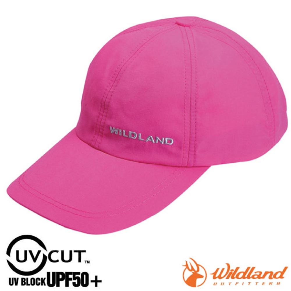 WildLand 新款 中性抗UV透氣棒球帽.防晒遮陽帽.鴨舌帽.休閒帽_深粉紅