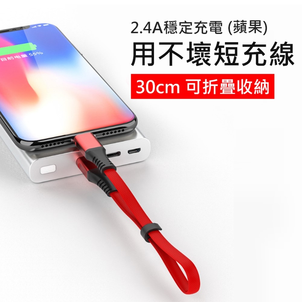 用不壞全系列充電線 iPhone 安卓 Type-C 傳輸線 充電線 頻果線 充電線 扁數據線 30CM lightning/micro usb/typec三種可選