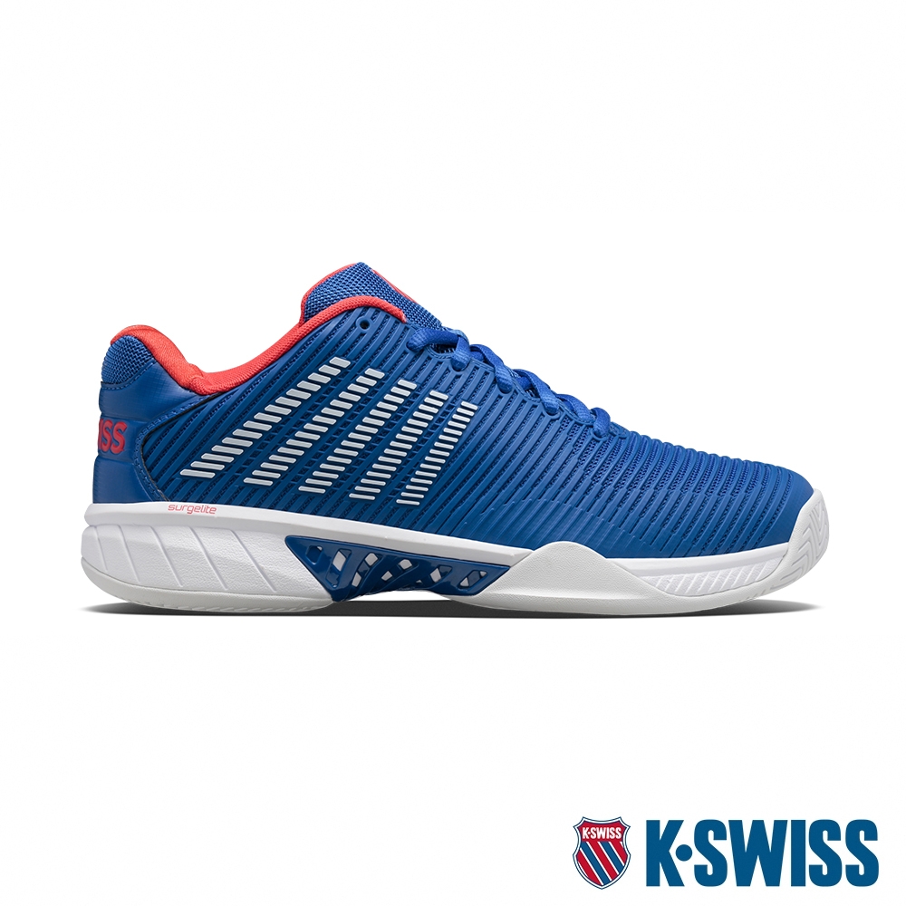 K-SWISS Hypercourt Express 2透氣輕量網球鞋-男-藍/紅