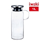 【iwaki】耐熱玻璃不鏽鋼蓋把手冷/熱水壺-1L product thumbnail 1
