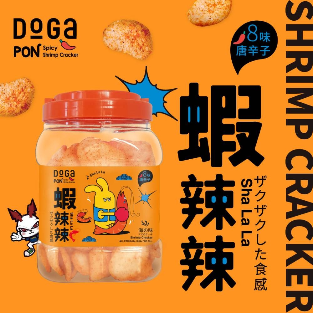 DoGa 蝦辣辣(蝦片餅乾)130g/罐