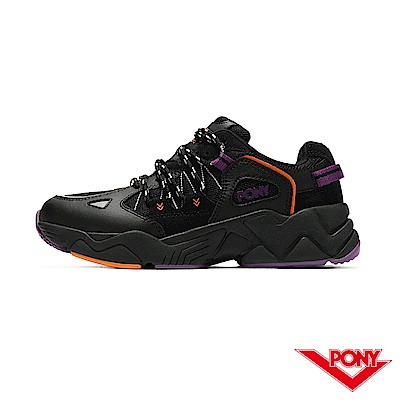 【PONY】MODERN 3 電光鞋 酷黑撞色復古慢跑鞋 男鞋-黑