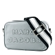 MARC JACOBS 浮雕LOGO牛皮拉鍊寬背帶相機包-冰晶灰 product thumbnail 1