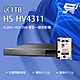 昌運監視器 新品上市 推廣促銷 送1TB 昇銳 HS-HV4311(取代HS-HP4311) 4路 DVR 多合一錄影主機 product thumbnail 1