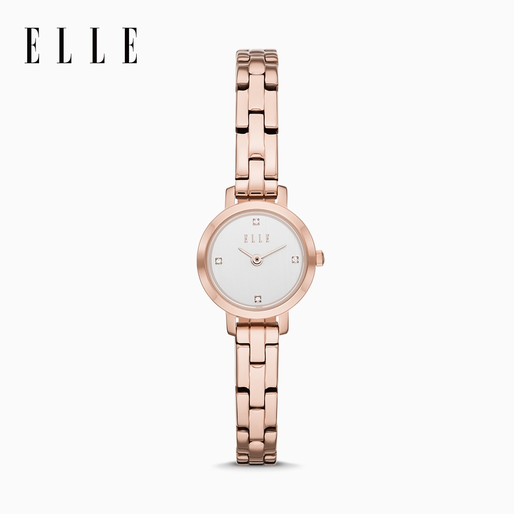 ELLE Marigny  優雅時尚璀璨腕錶 玫瑰金不銹鋼練帶 22mm ELL21057