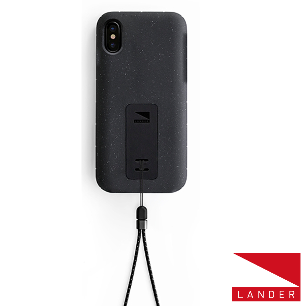 美國 Lander iPhone XS Max Moab 防摔手機保護殼 - 黑(附手繩)