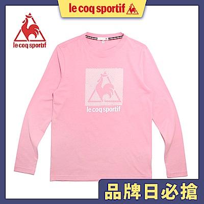 le coq sportif 法國公雞牌休閒長袖T恤 男女-灰粉