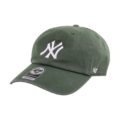 NEW ERA-47 品牌NY 白繡線中性棒球帽(莫藍迪綠)