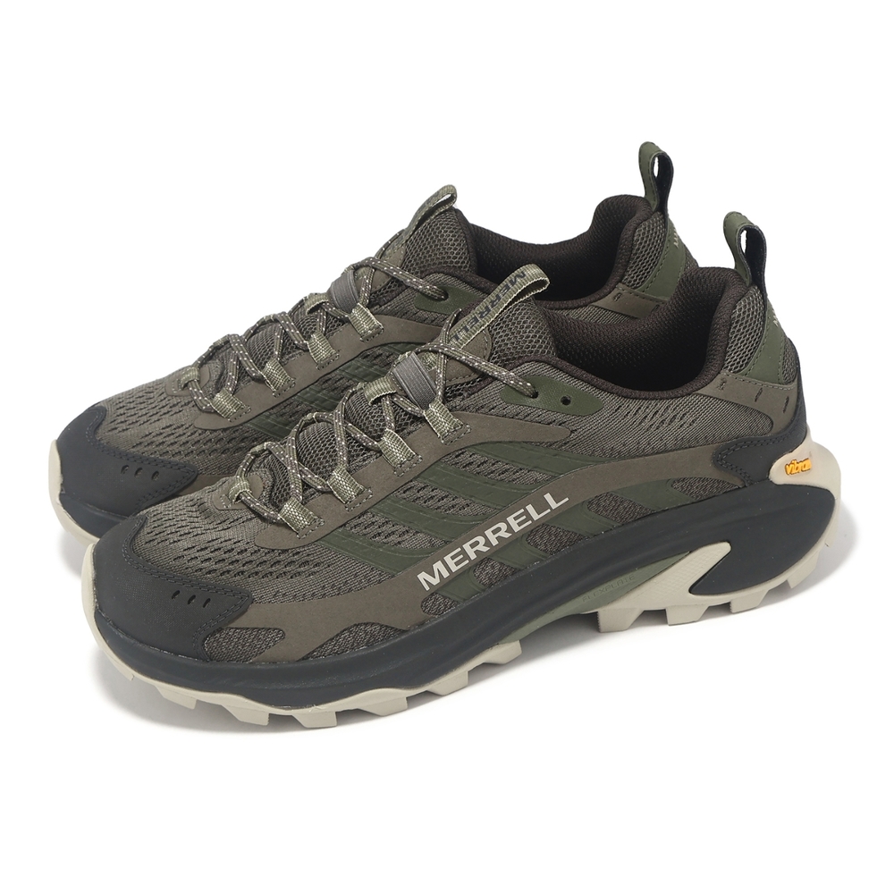 Merrell 戶外鞋 Moab Speed 2 男鞋 綠 黑 抓地 緩衝 黃金大底 郊山 登山鞋 ML037527