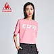 le coq sportif 法國公雞牌COQ系列閃電印花短袖T恤 女-桃紅 product thumbnail 2