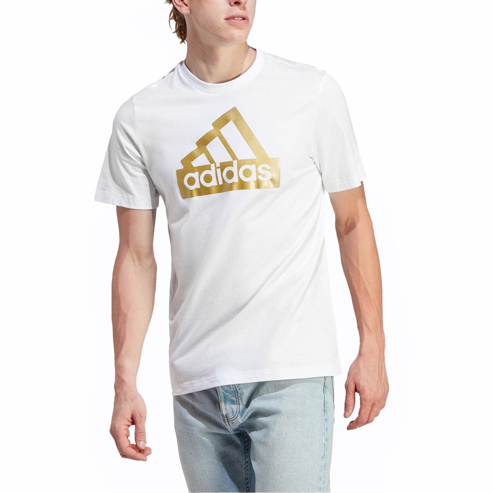 adidas 短袖Sportswear Future Icons 男款白金燙金Logo 棉T 愛迪達