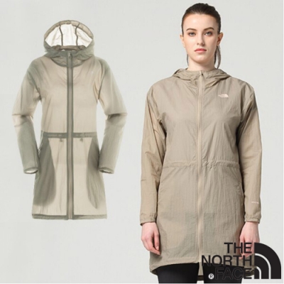 the north face 女款 windwall 防風防潑透氣可調節連帽外套_卡其 v