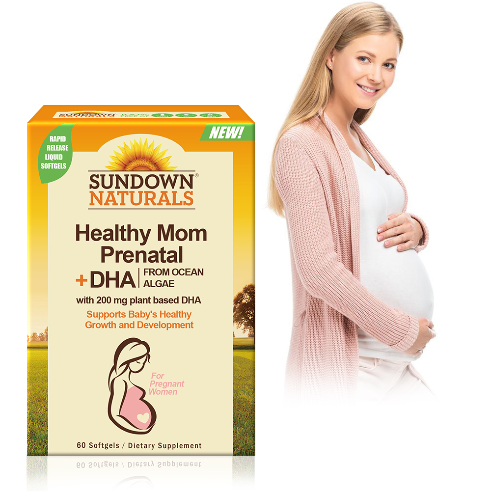 Sundown日落恩賜 SUNVITE孕婦專用加強型維生素+藻油DHA軟膠囊(60粒/盒)