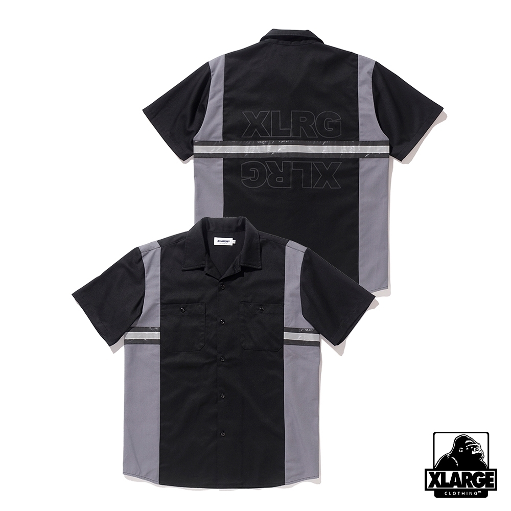 XLARGE S/S WORK SHIRT短袖襯衫-黑