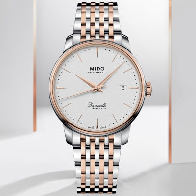 MIDO美度 官方授權 BARONCELLI永恆系列 經典超薄機械腕錶 母親節 禮物 39mm/M0274072201100