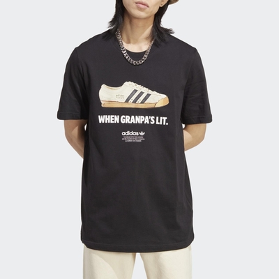 adidas 上衣 男款 短袖上衣 運動 三葉草 亞規 NEW AGE TEE 黑 IC8872