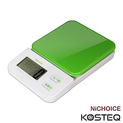 KOSTEQ 新水晶感Nichoice廚房電子料理秤-綠