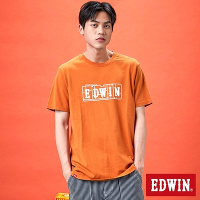 EDWIN 網路獨家 模型LOGO短袖T恤-中性-黃褐色