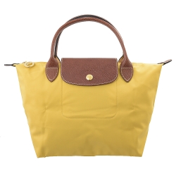 LONGCHAMP Le Pliage 經典短把手提包(黃/S)