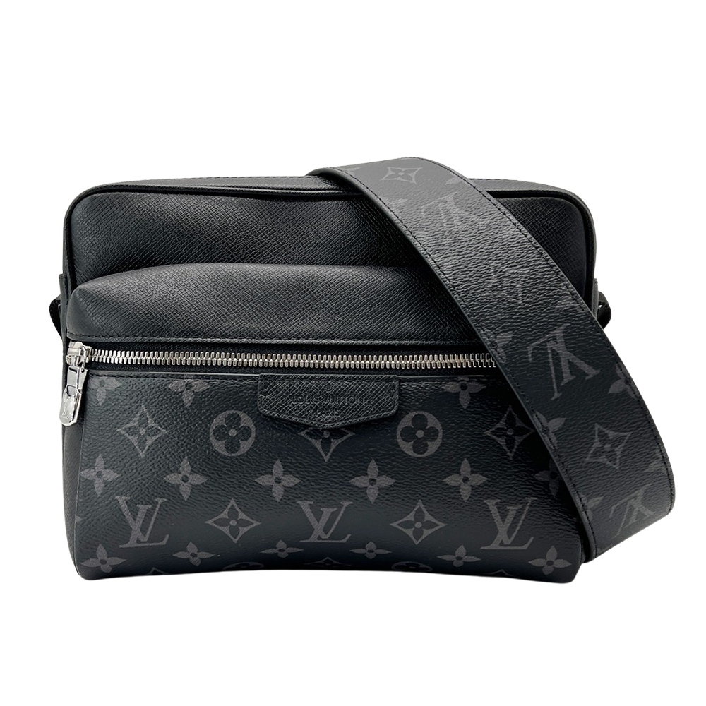 Louis Vuitton Outdoor Eclipse帆布拉鍊斜背信差包(M30233-黑灰)