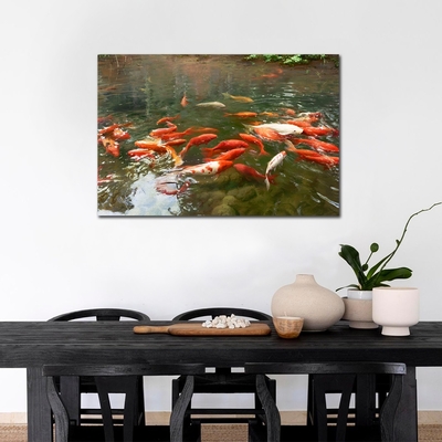 御畫房 年年有魚 國家一級畫師手繪油畫60×90cm