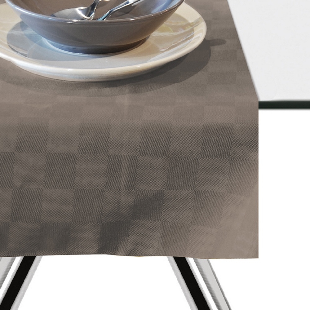 《EXCELSA》長形桌旗(棕棋盤格) | 餐桌布 桌墊 桌巾