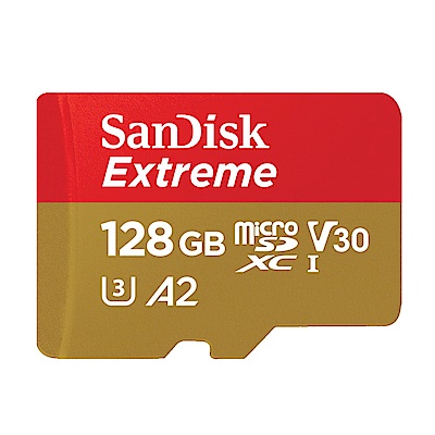 SanDisk 128G Extreme micro SDXC 190MB/s UHS-I A2 記憶卡 SDSQXAA