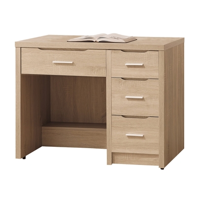 【文創集】辛頓 時尚3.2尺四抽書桌-97x57.6x77cm免組