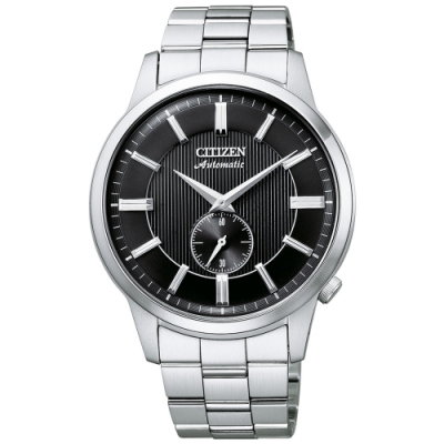 CITIZEN 魅力卓越時尚機械錶(NK5000-98E)-銀x黑/41mm