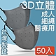 MIT台灣嚴選製造 細繩 3D立體醫療用防護口罩 -成人款 50入/盒 product thumbnail 8