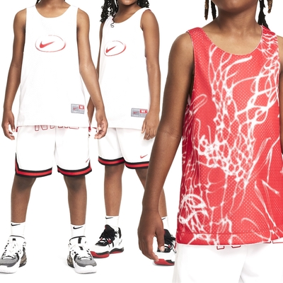 Nike 背心 大童 男女童 運動背心 球衣 雙面穿 K NK C.O.B. JSY TANK REVERSIBL 白紅 FN8348-100