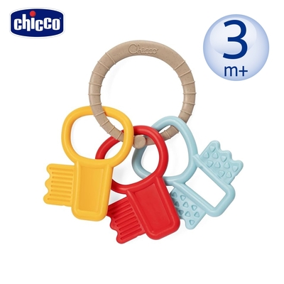 chicco-ECO+繽紛鑰匙圈安撫玩具