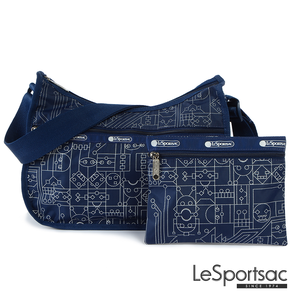 LeSportsac - Standard側背水餃包/流浪包-附化妝包 (膠帶男孩)